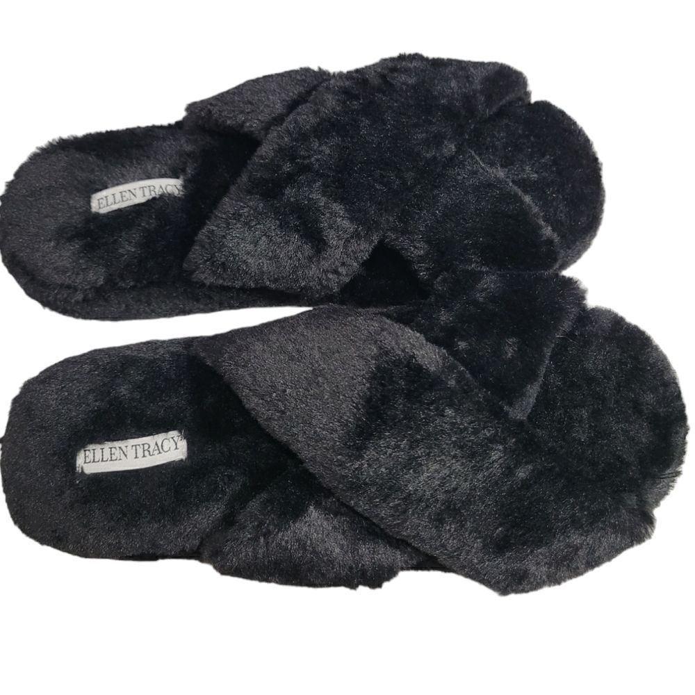 Ellen Tracy house slippers Sz XL